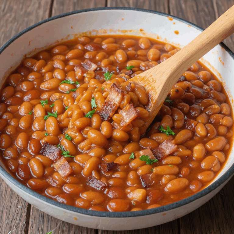 Smoky Sweet Baked Beans with Bacon