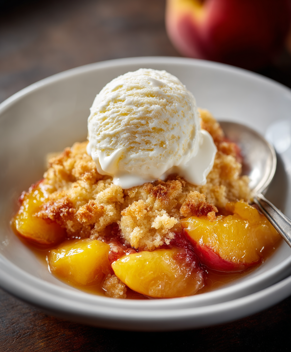 Triple Crust Peach Cobbler Dessert