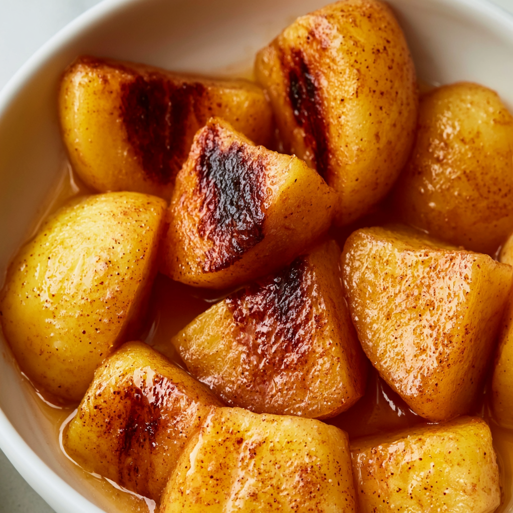 Cinnamon Maple Air Fryer Apples