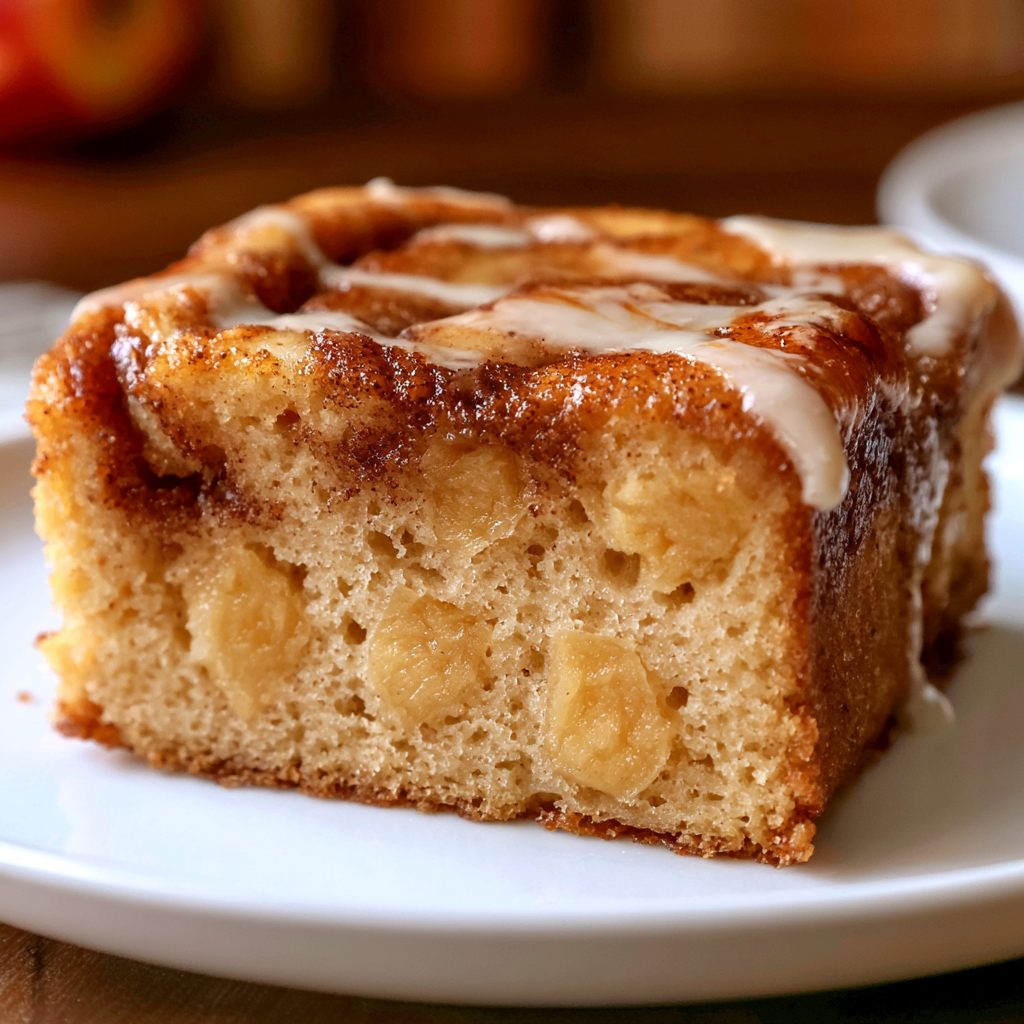 Apple Fritter Cake with Vanilla Glaze