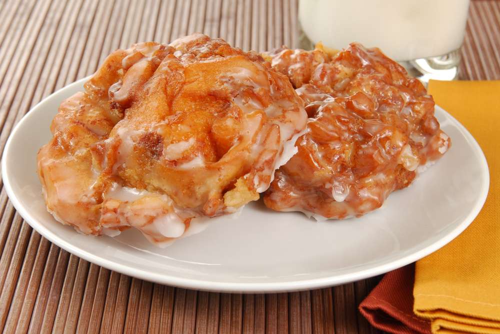 Apple Fritters with Vanilla Glaze