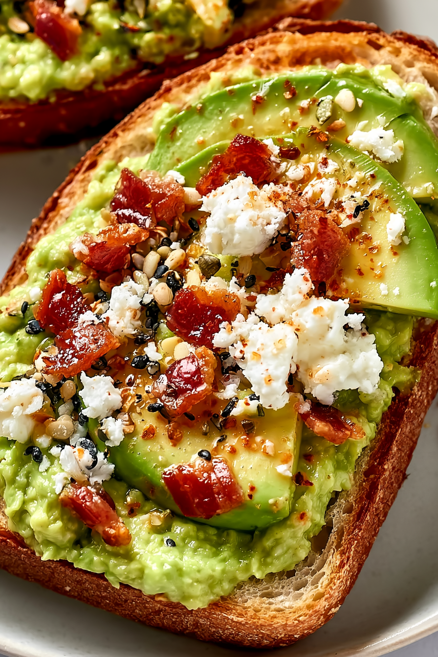 Hot Honey Bacon and Avocado Toast