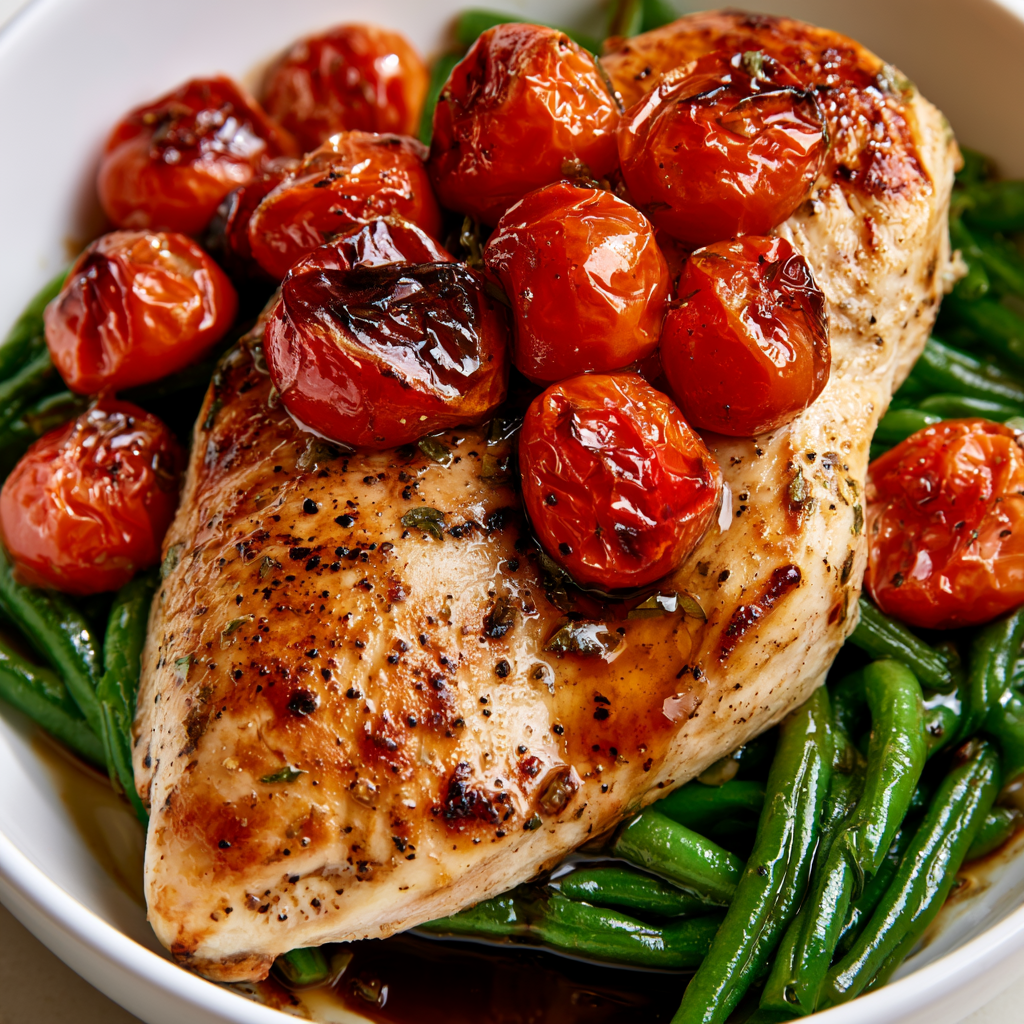 Balsamic Chicken with Cherry Tomatoes