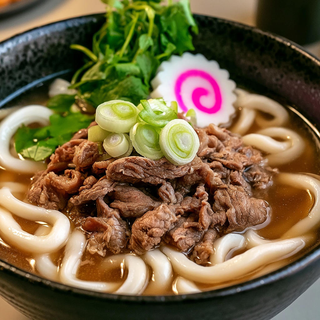 Savory Beef Udon Noodles
