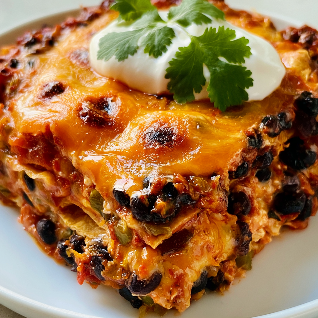 Black Bean Tortilla Casserole