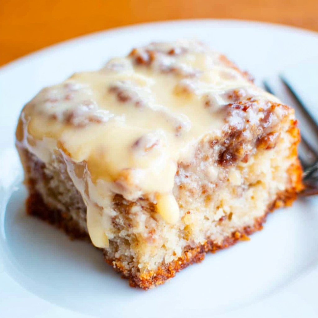 Butter Pecan Praline Poke Cake