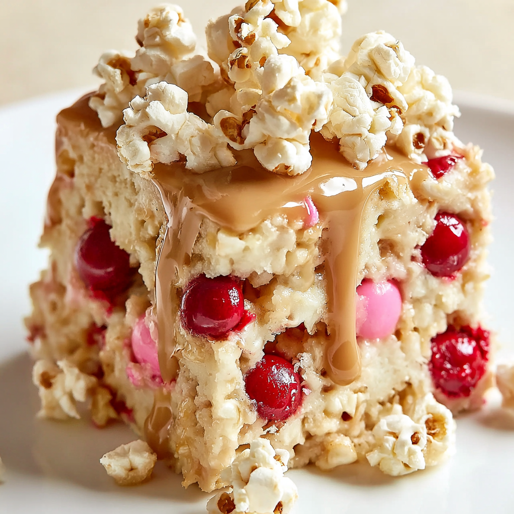 Festive Caramel Popcorn Cake Ring
