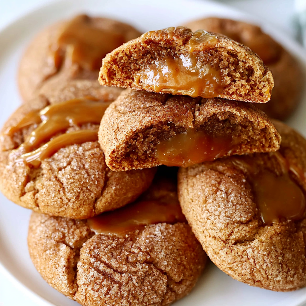 Caramel Stuffed Apple Cider Cookies