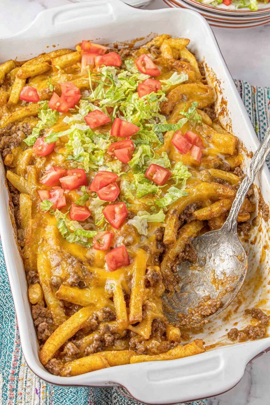 Cheeseburger French Fry Casserole