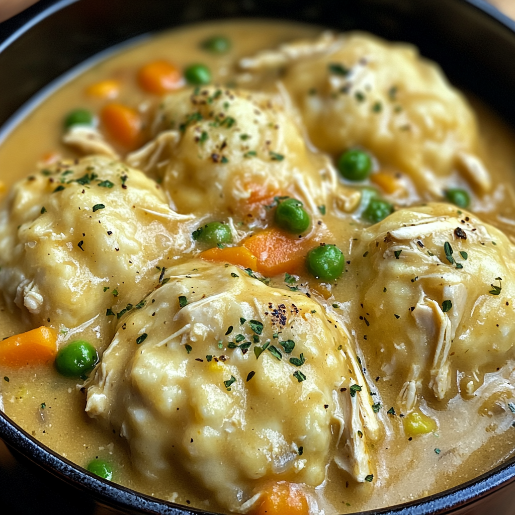 Chicken and Dumplings with Fluffy Drop Dumplings and Silky Broth
