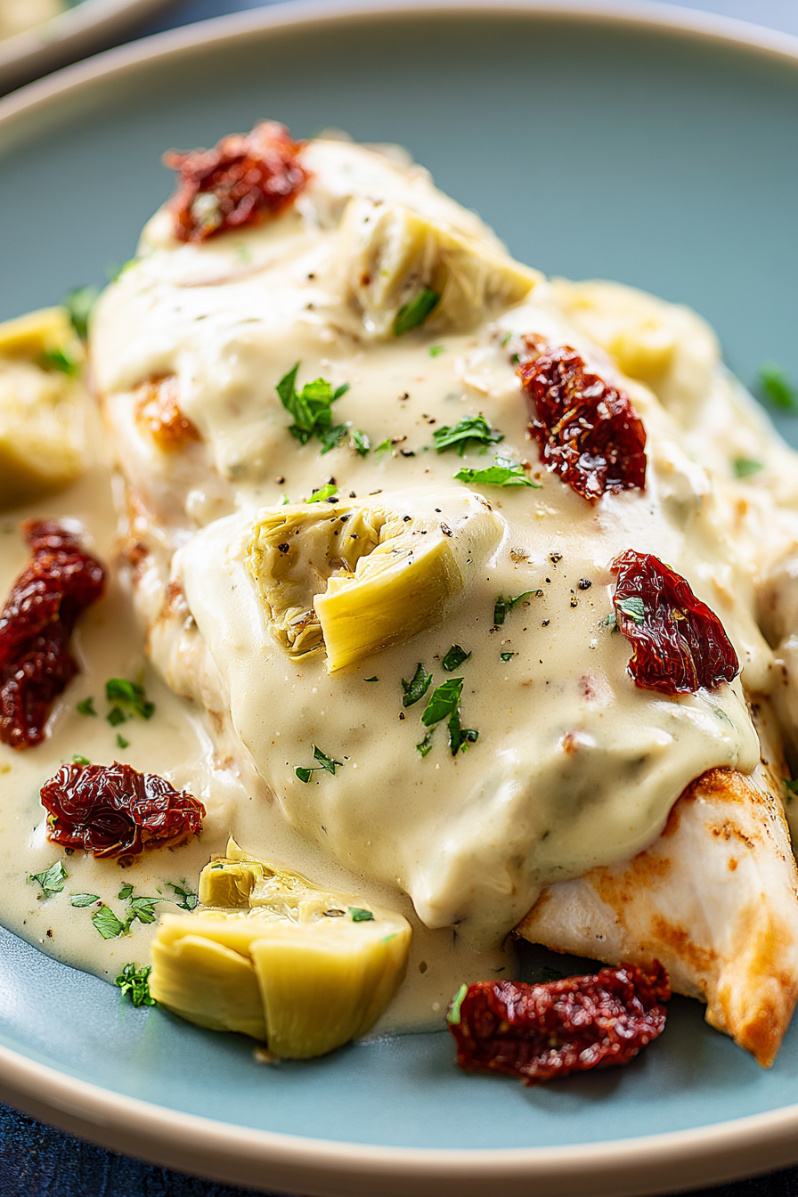 Creamy Artichoke Chicken Breast Skillet
