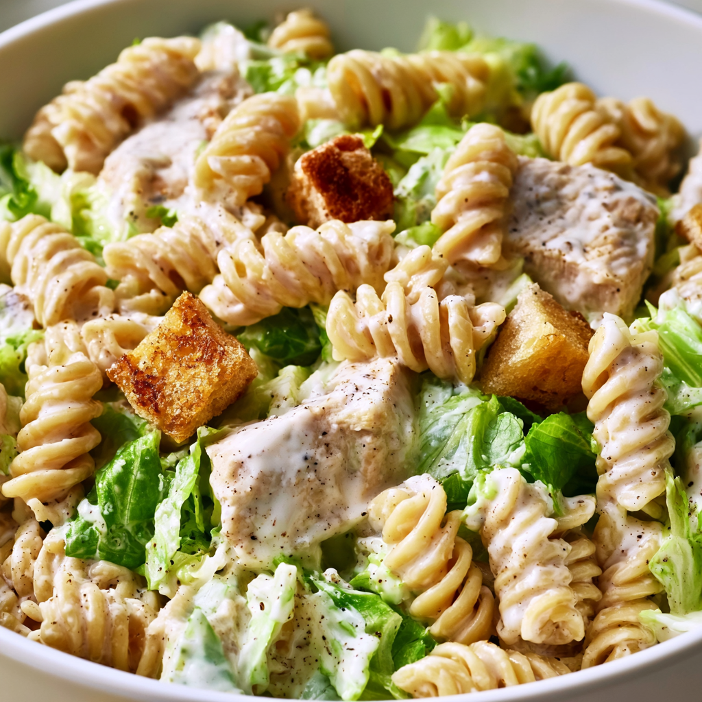 Creamy Chicken Caesar Pasta Salad