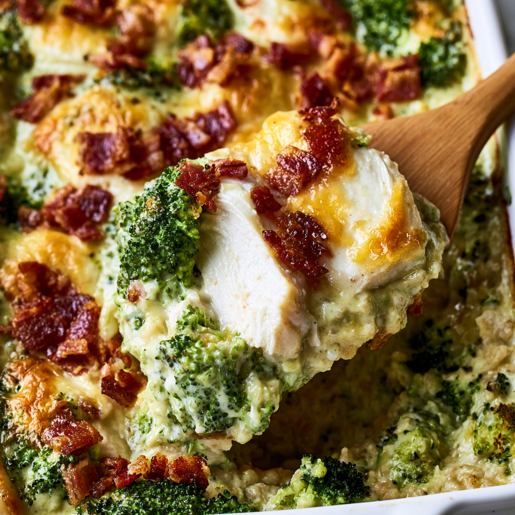 Chicken Casserole with Broccoli and Bacon