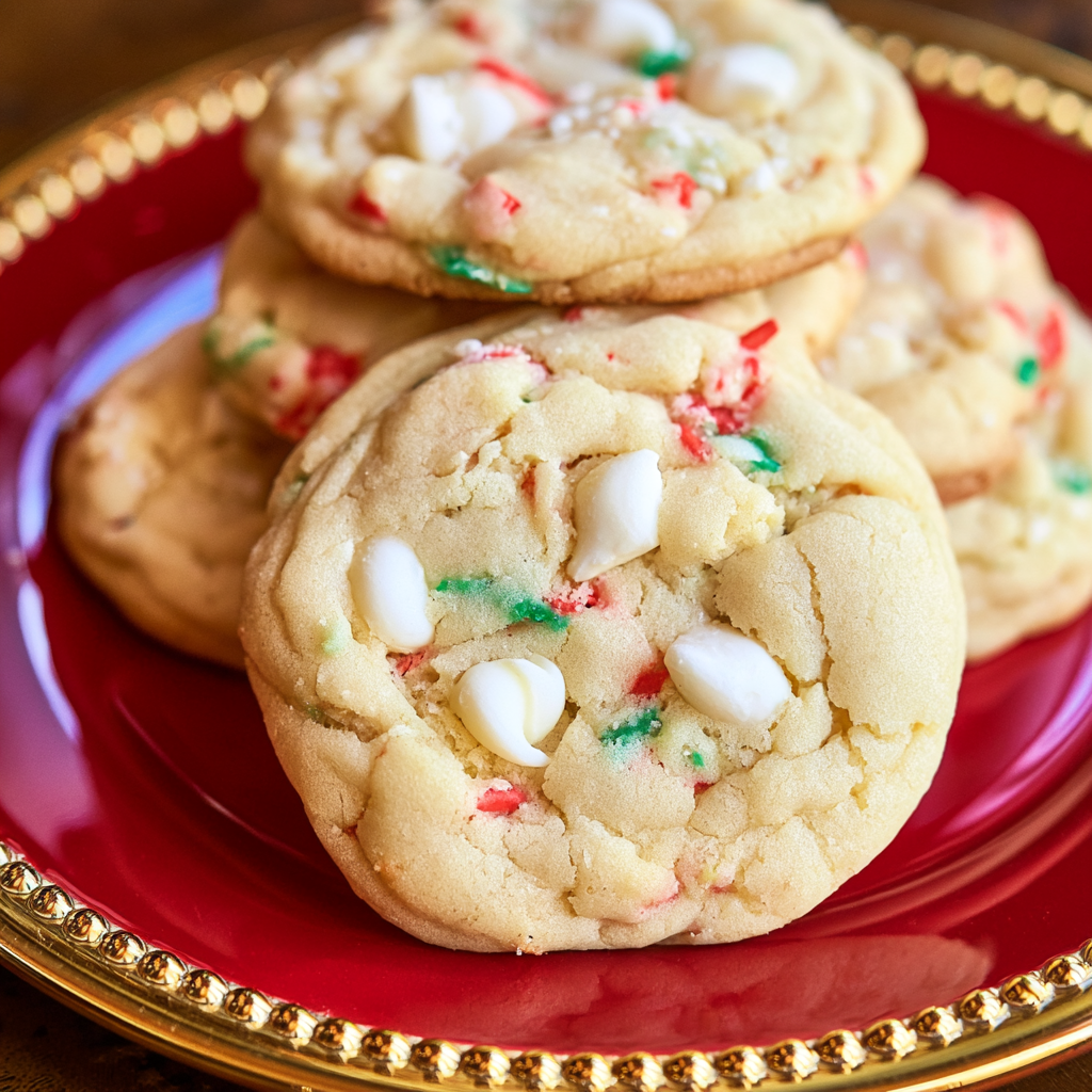 Christmas Vanilla Pudding Cookies