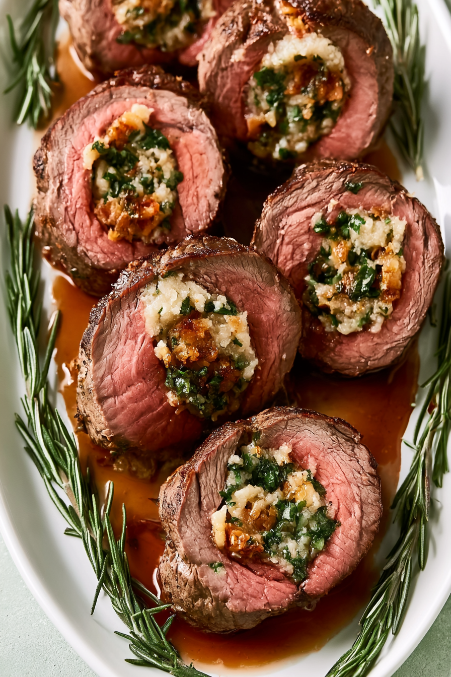 Christmas Stuffed Beef Tenderloin