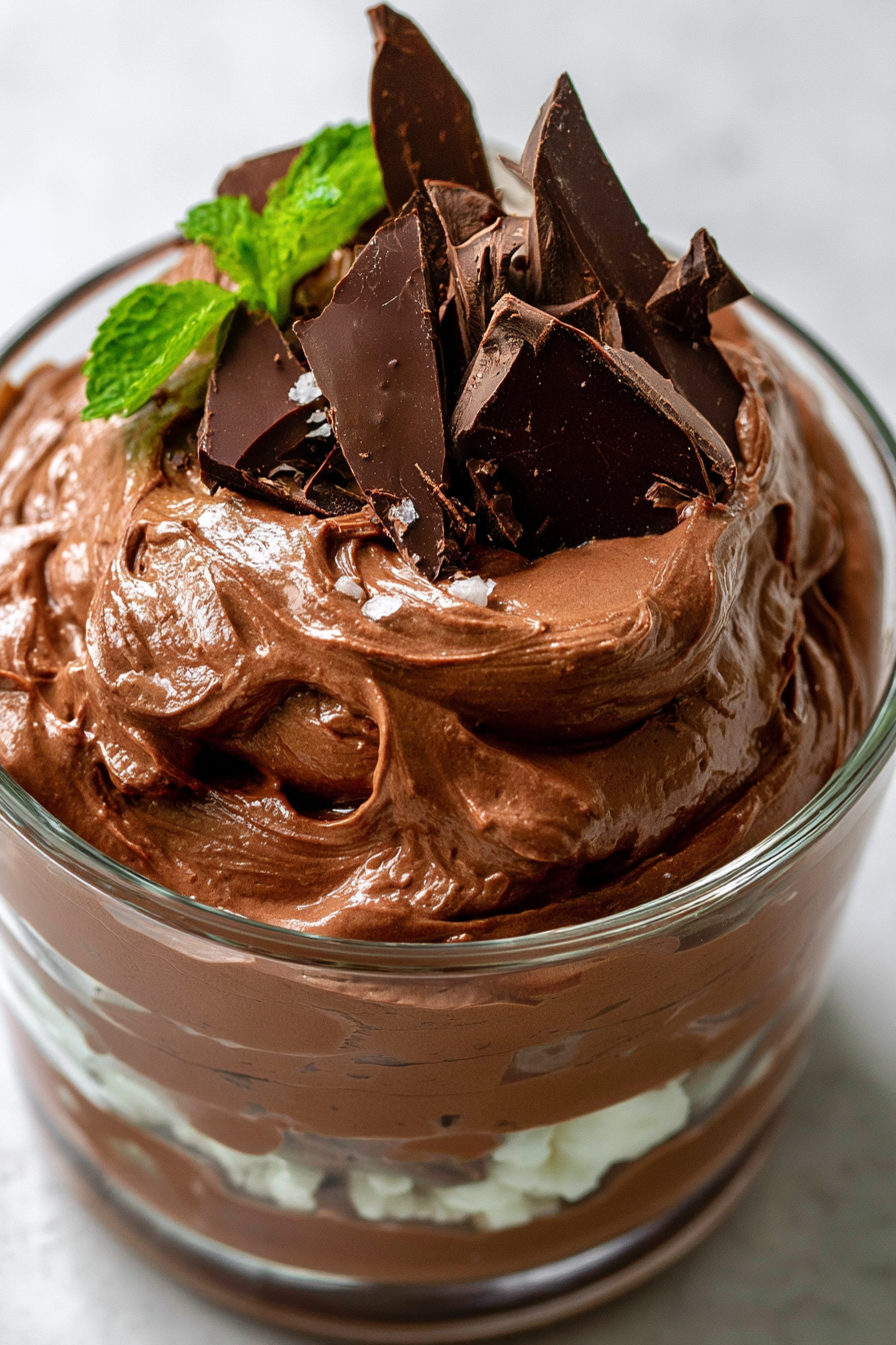 Cottage Cheese Dark Chocolate Mousse