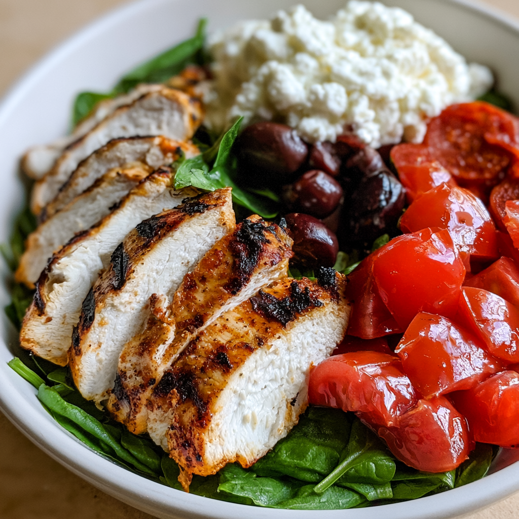 Cottage Cheese Greek Chicken Bowl