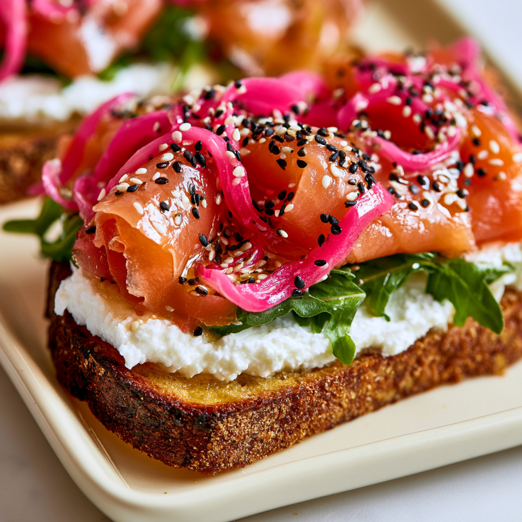 Smoked Salmon Cottage Cheese Toast