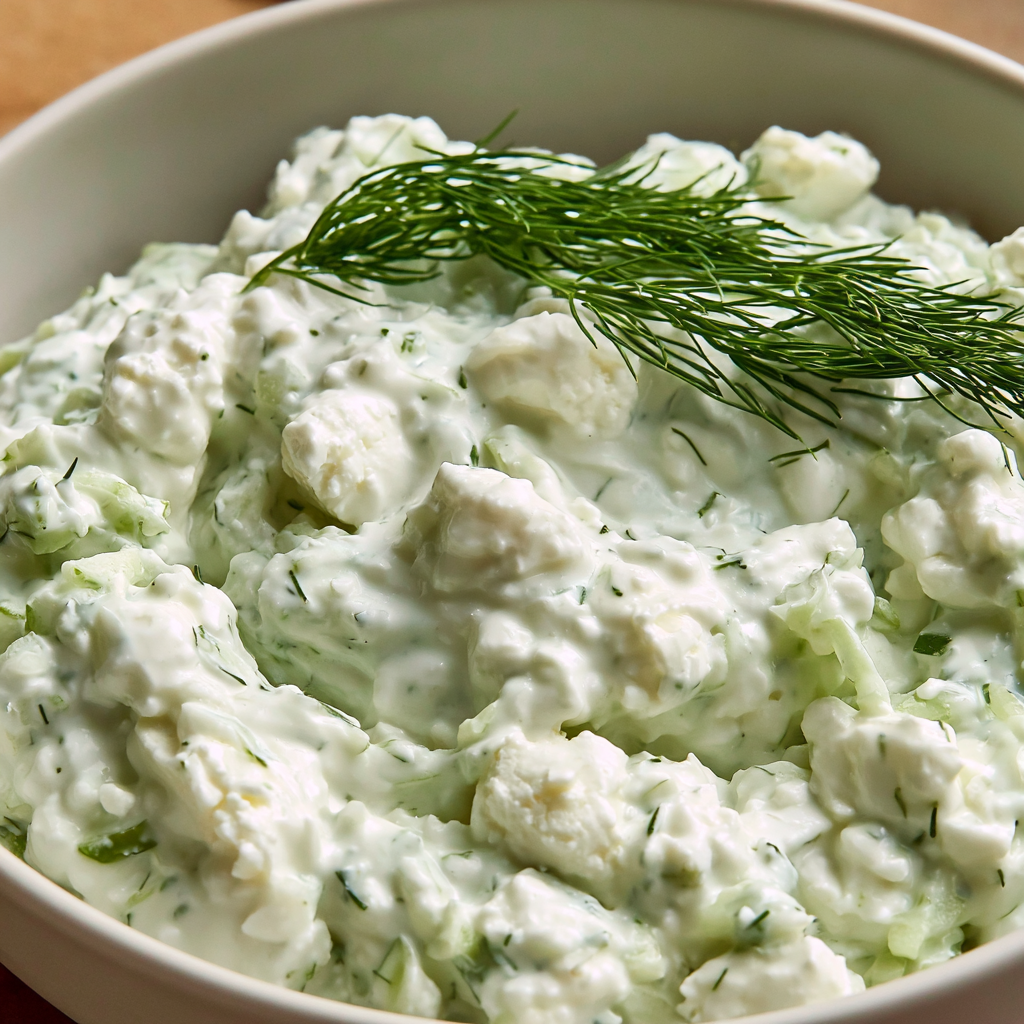 Creamy Cottage Cheese Tzatziki Dip