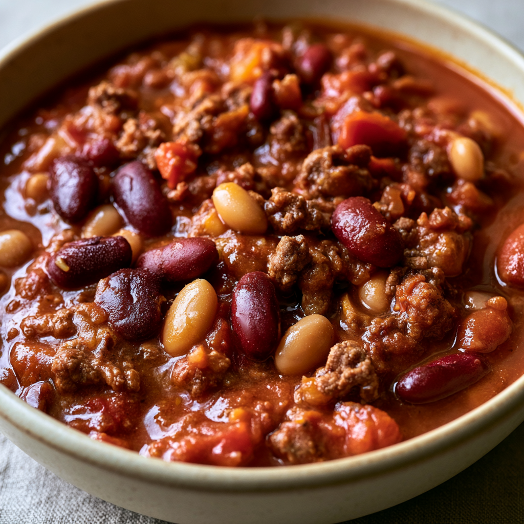 Cowboy Beans with Beef and Bacon