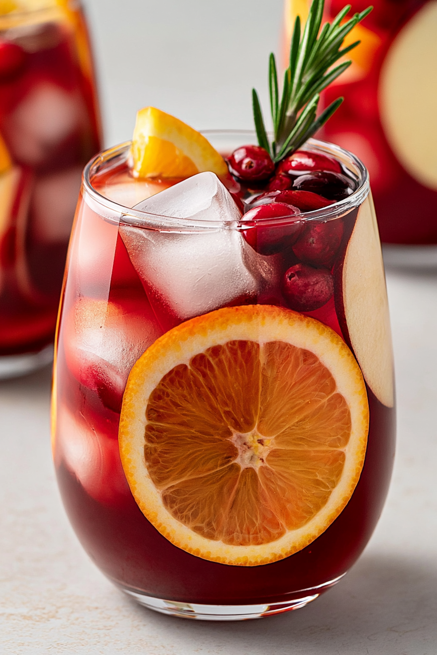Cranberry Orange Sangria with White Wine