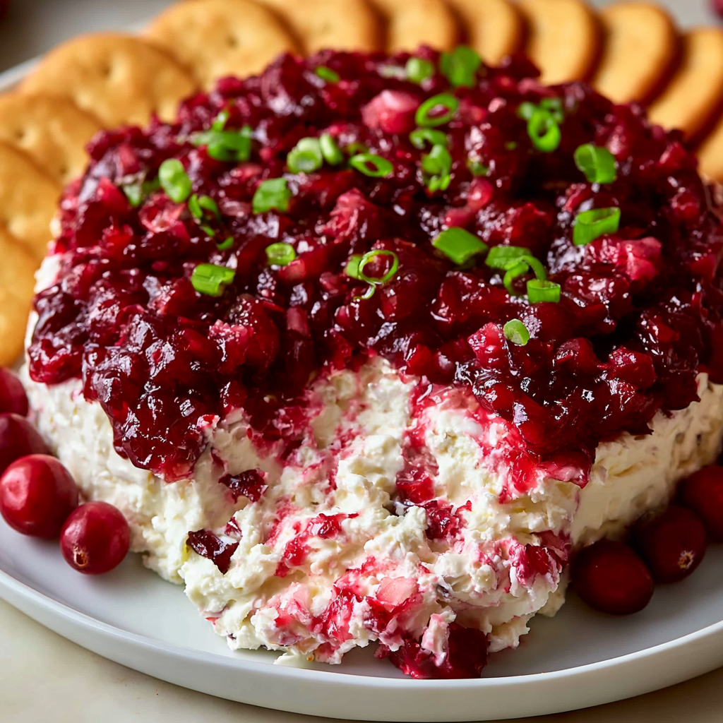 Festive Cranberry Cream Cheese Dip