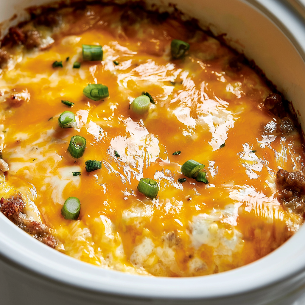 Crockpot Breakfast Casserole with Hash Browns