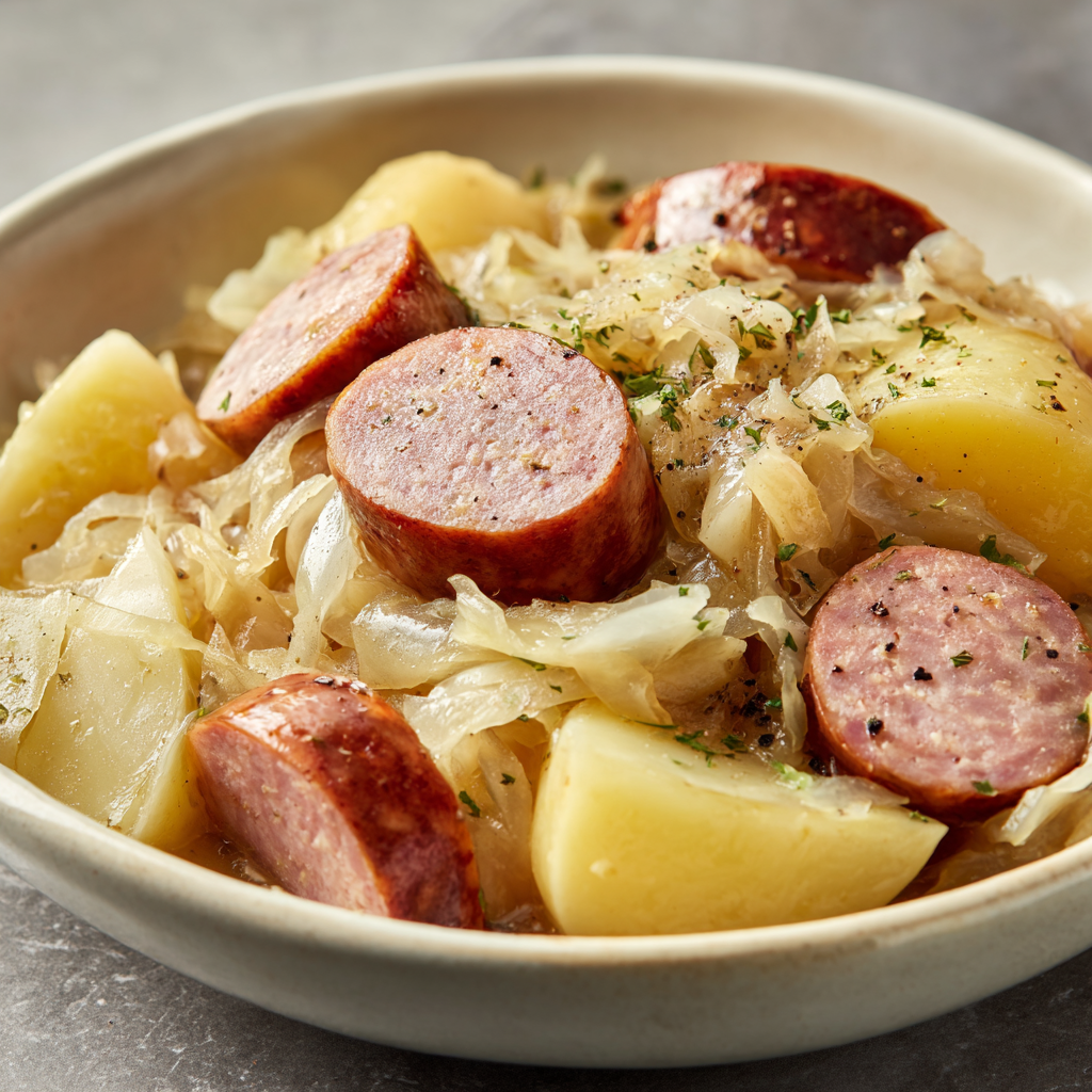 Sausage Sauerkraut and Potatoes