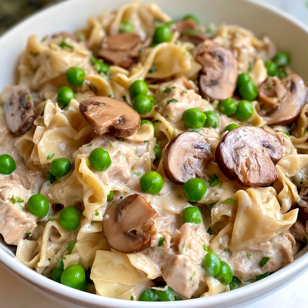 Creamy Crockpot Tuna Casserole