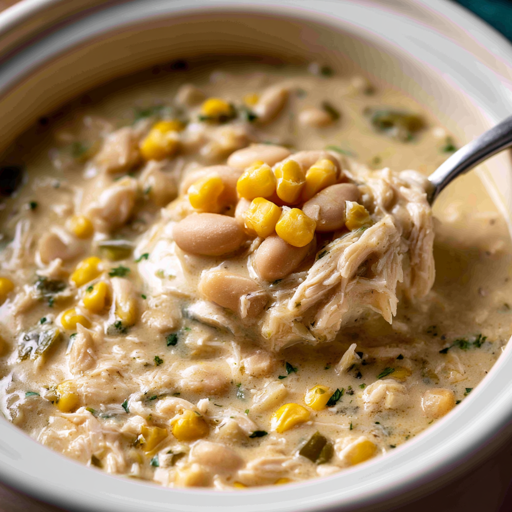 Crockpot White Chicken Chili Soup