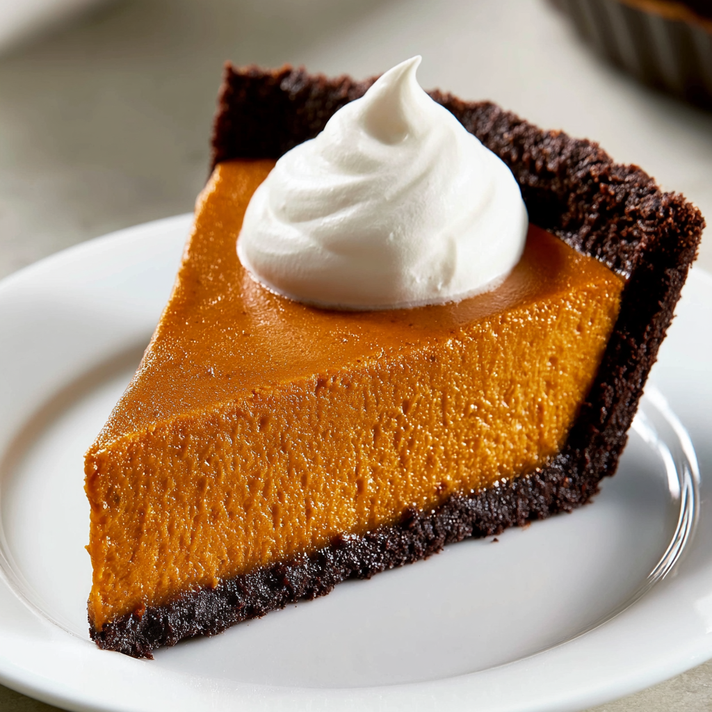 Dark Chocolate Pumpkin Tart