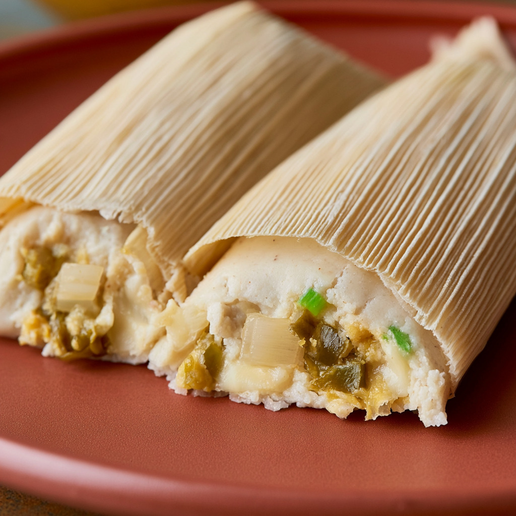 Hatch Chile Tamales with Cheese