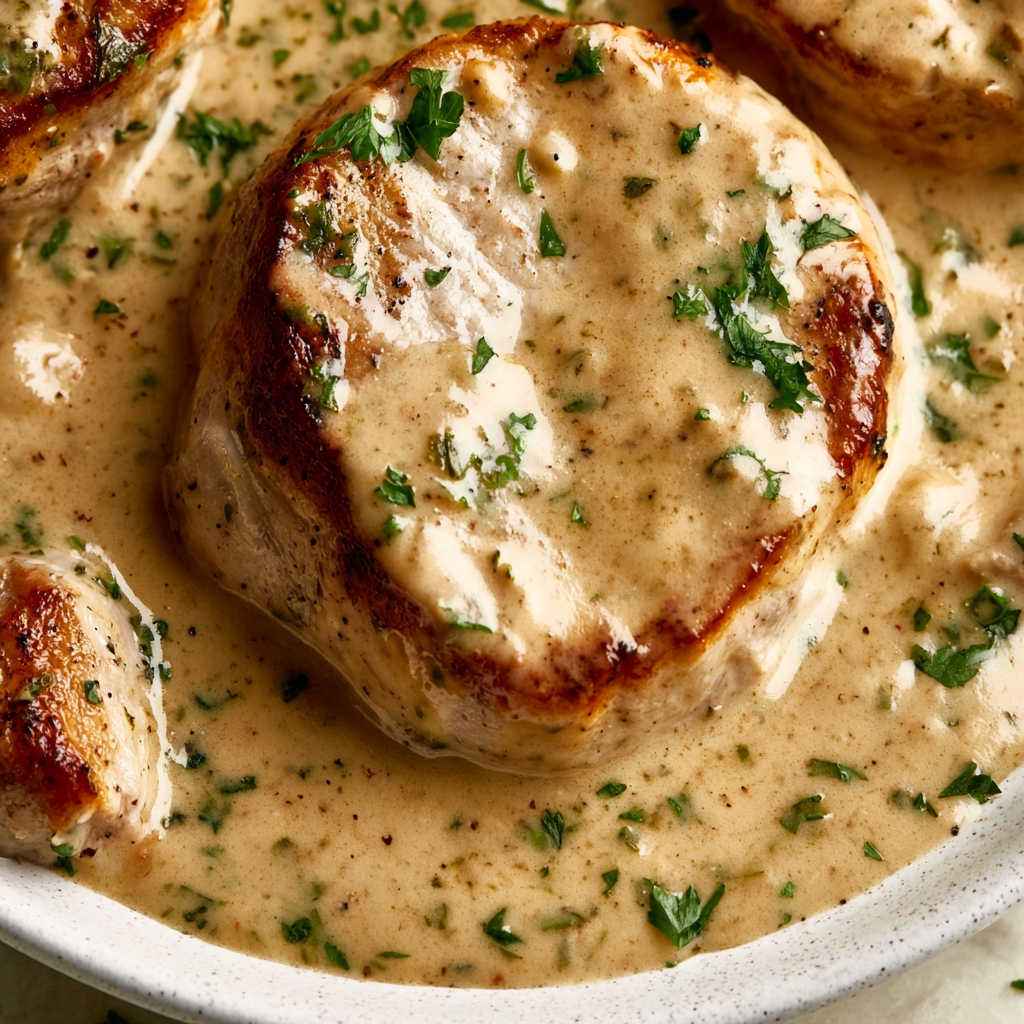 Herb Creamy Pork Tenderloin