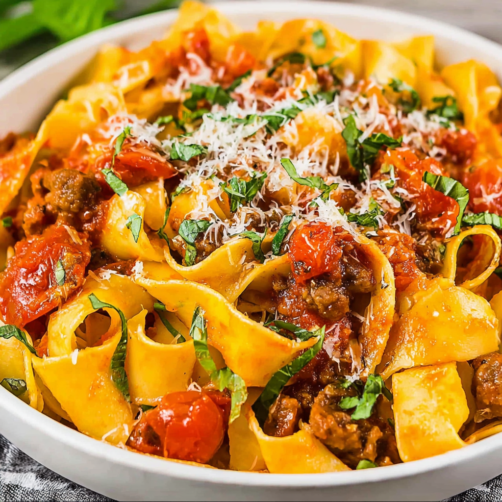 Italian Drunken Noodles and Sausage