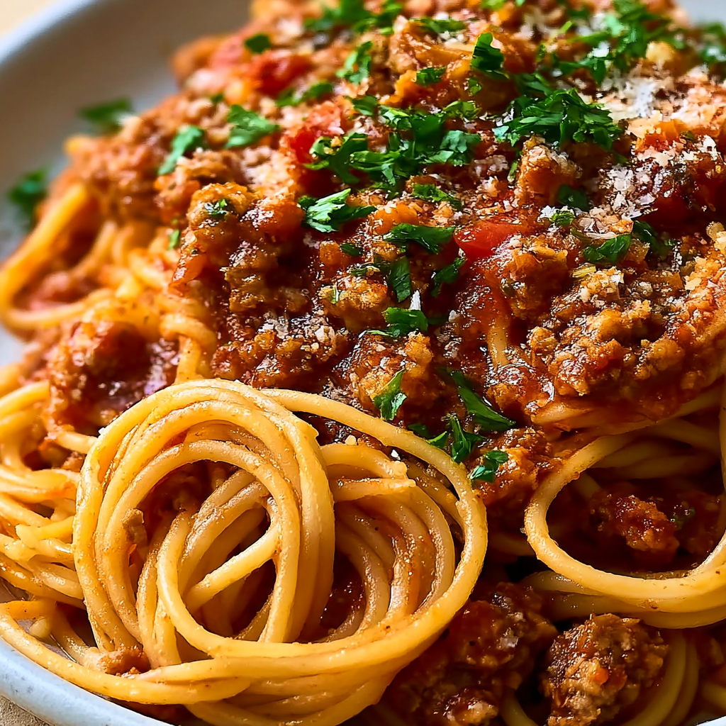 Italian Beef Spaghetti with Meat Sauce