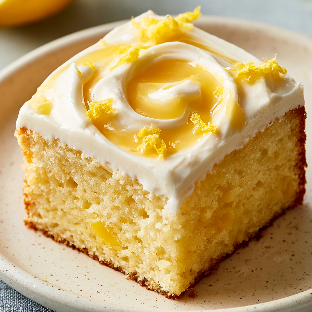 Lemon Curd Cake with Cream Cheese Frosting