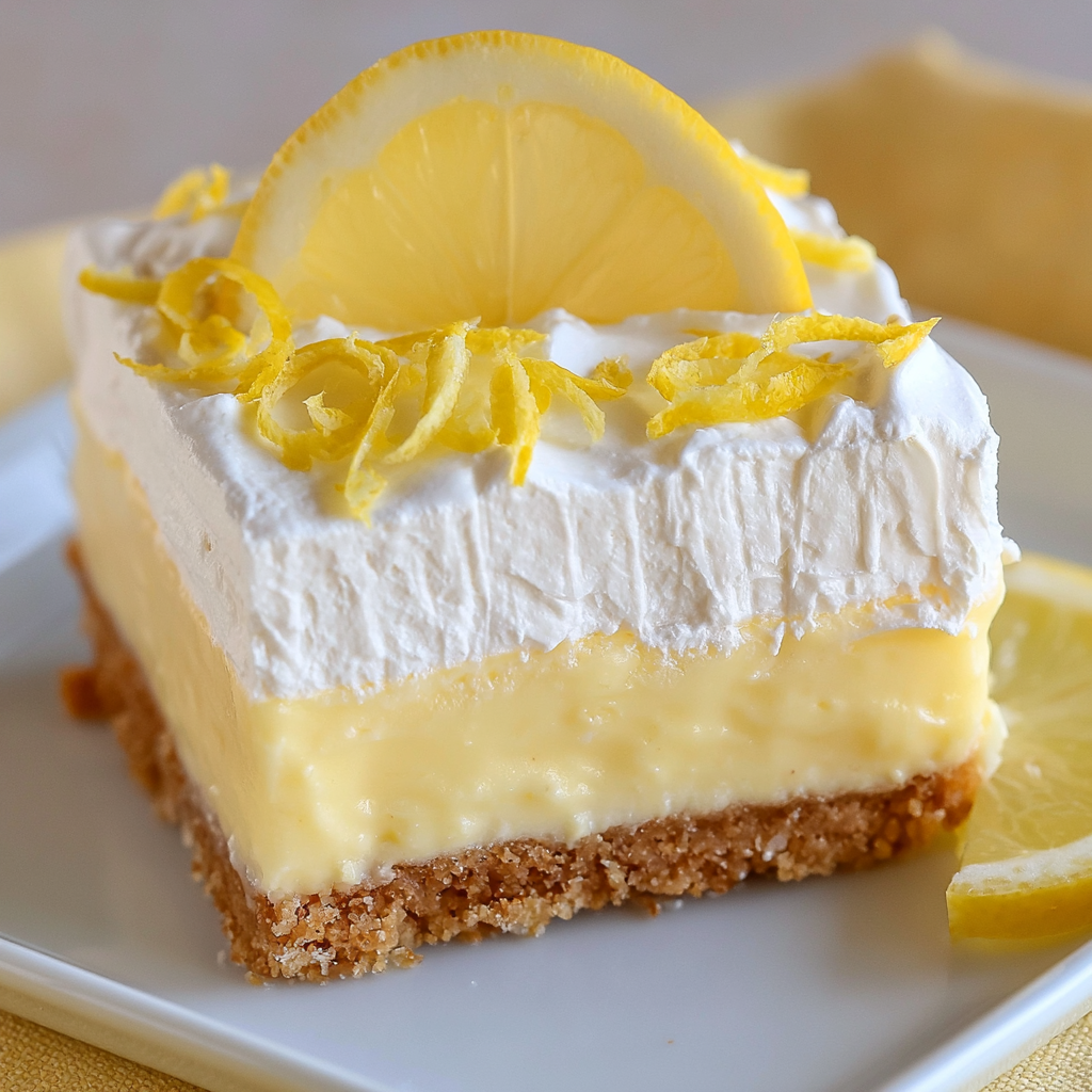 Chilled Lemon Pudding Cheesecake