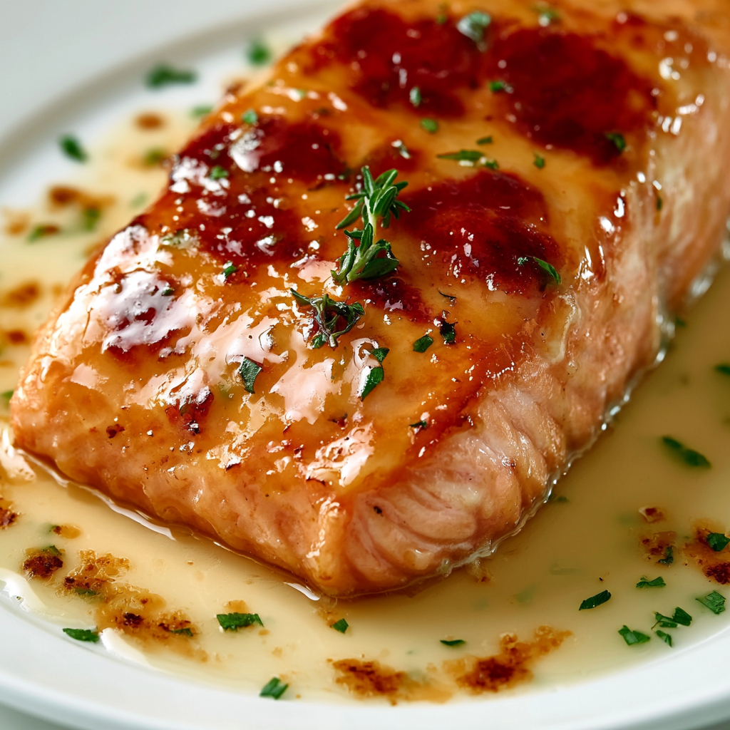Oven Baked Maple Glazed Salmon