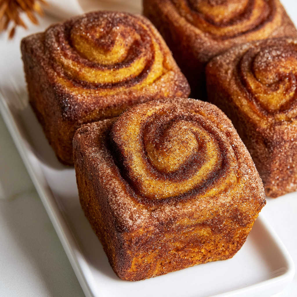 Pumpkin Mini Loaves with Cinnamon Swirl