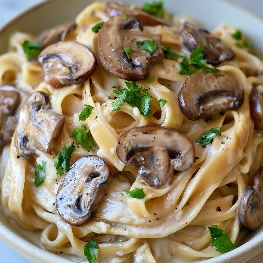Creamy Garlic Mushroom Pasta