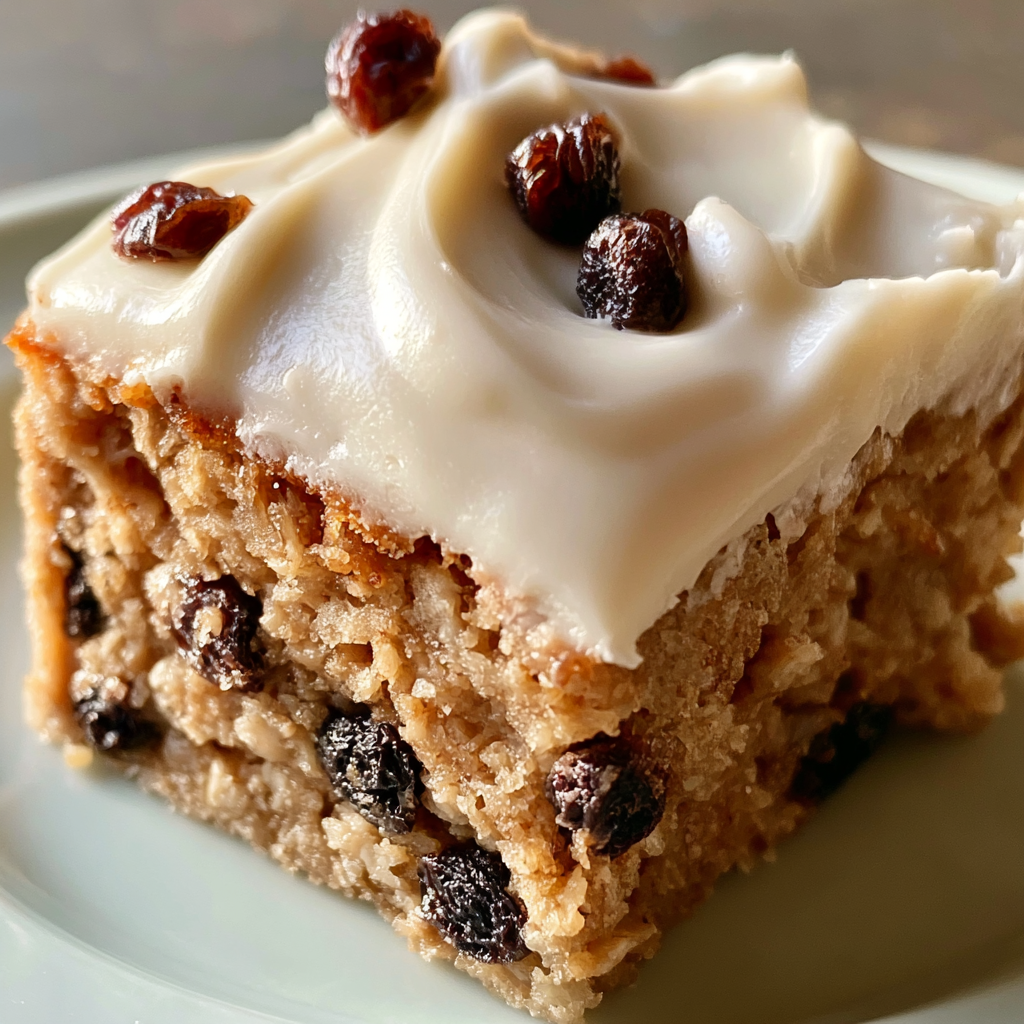 Maple-Frosted Oatmeal Raisin Bars