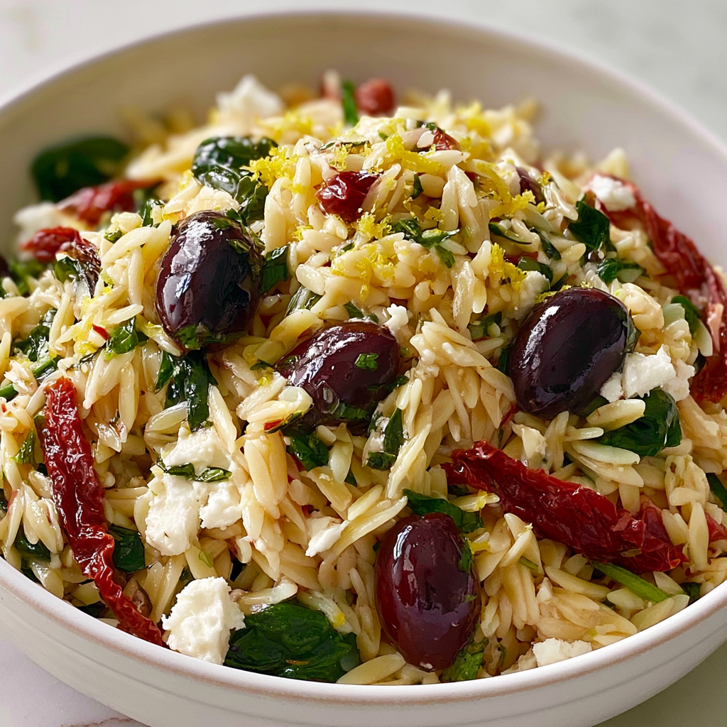 Feta Sun-Dried Tomato Orzo Salad
