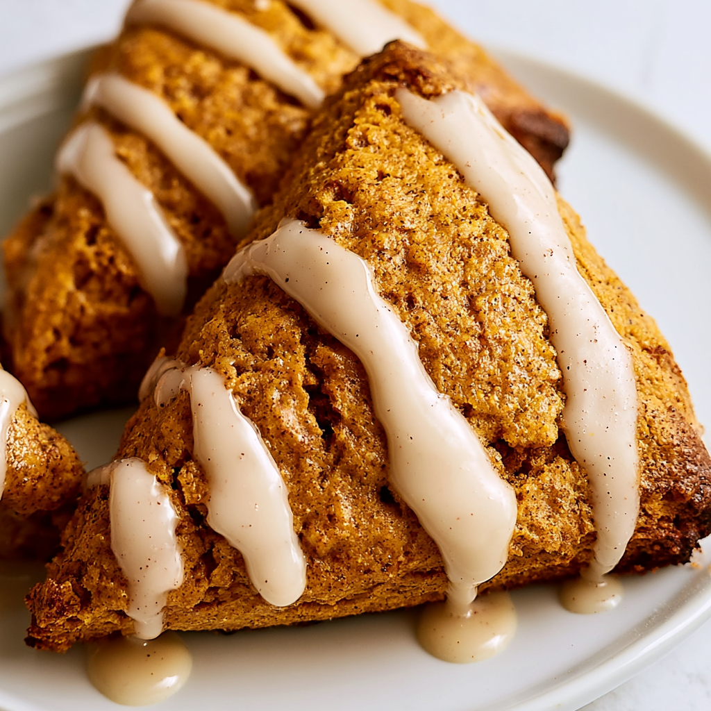 Maple-Glazed Paleo Pumpkin Scones