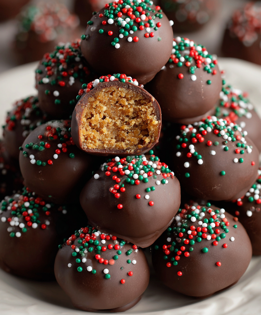 Chocolate-Dipped Pecan Pie Balls
