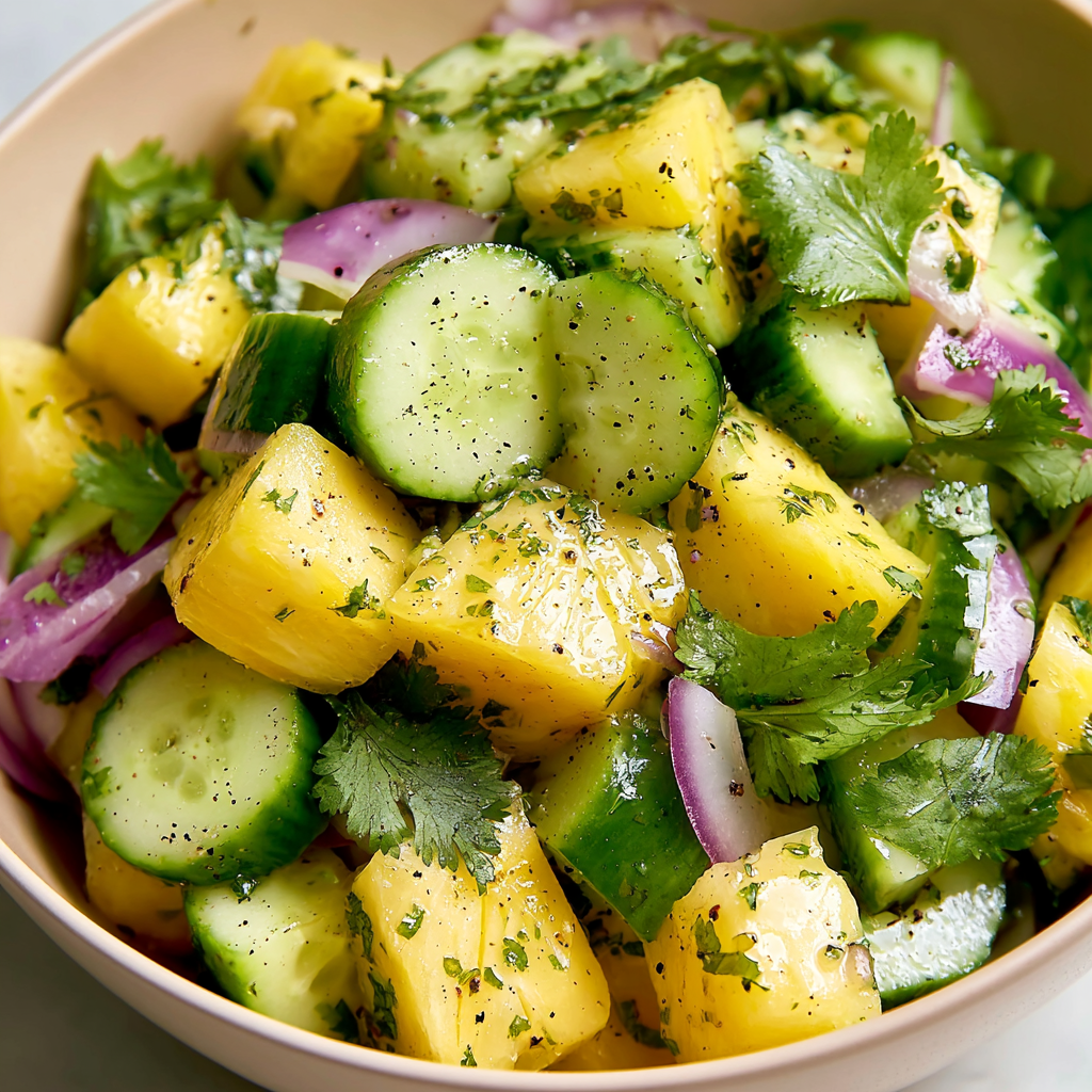 Fresh Pineapple Cucumber Salad