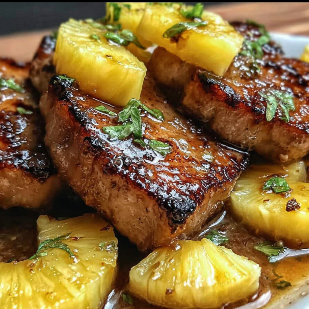 Pineapple Ginger Pork Chops