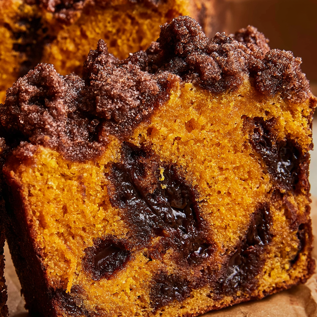 Pumpkin Chocolate Chip Streusel Bread