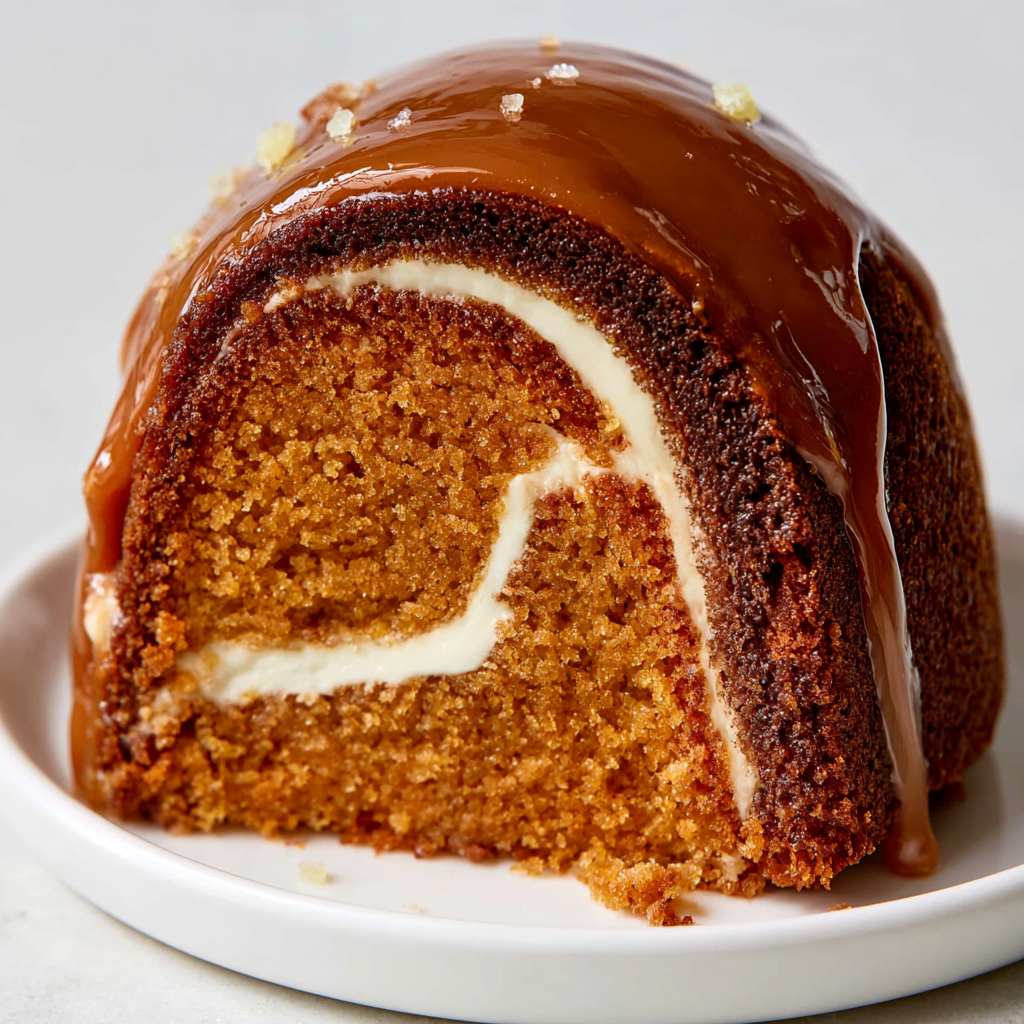 Salted Caramel Pumpkin Cream Cheese Bundt