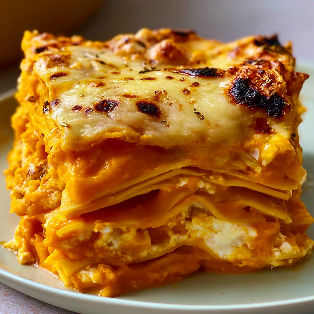 Savory Pumpkin Lasagna with Fontina