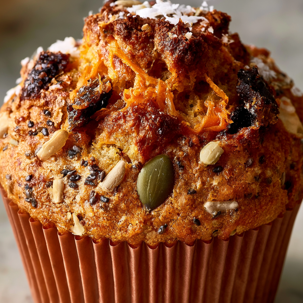 Hearty Multigrain Pumpkin Muffins